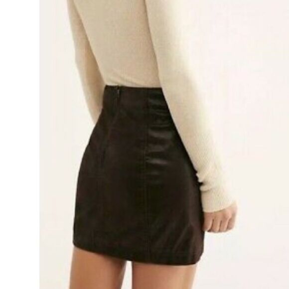 Free People Dark Brown Mini Skirt - Picture 5 of 6